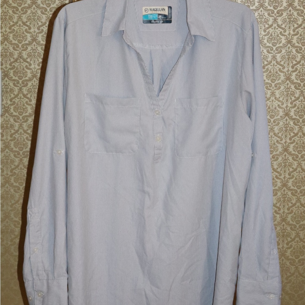 Magellan Outdoors Women’s Long Sleeve Pullover Shirt-1X